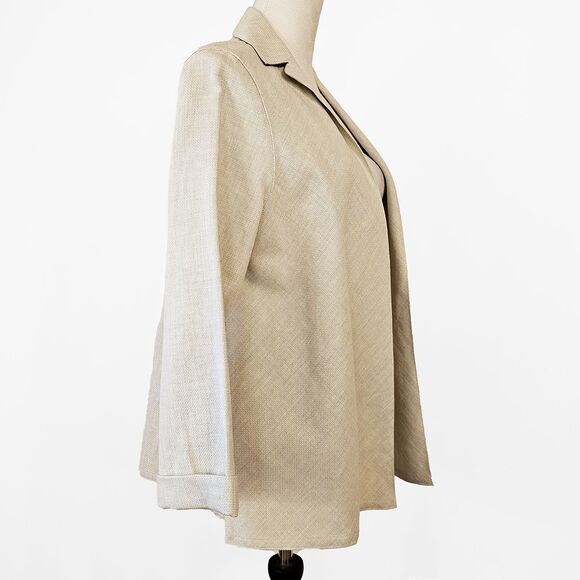 Dusan Bamboo Medium Open Front Blazer Made in Italy - Picture 5 of 7